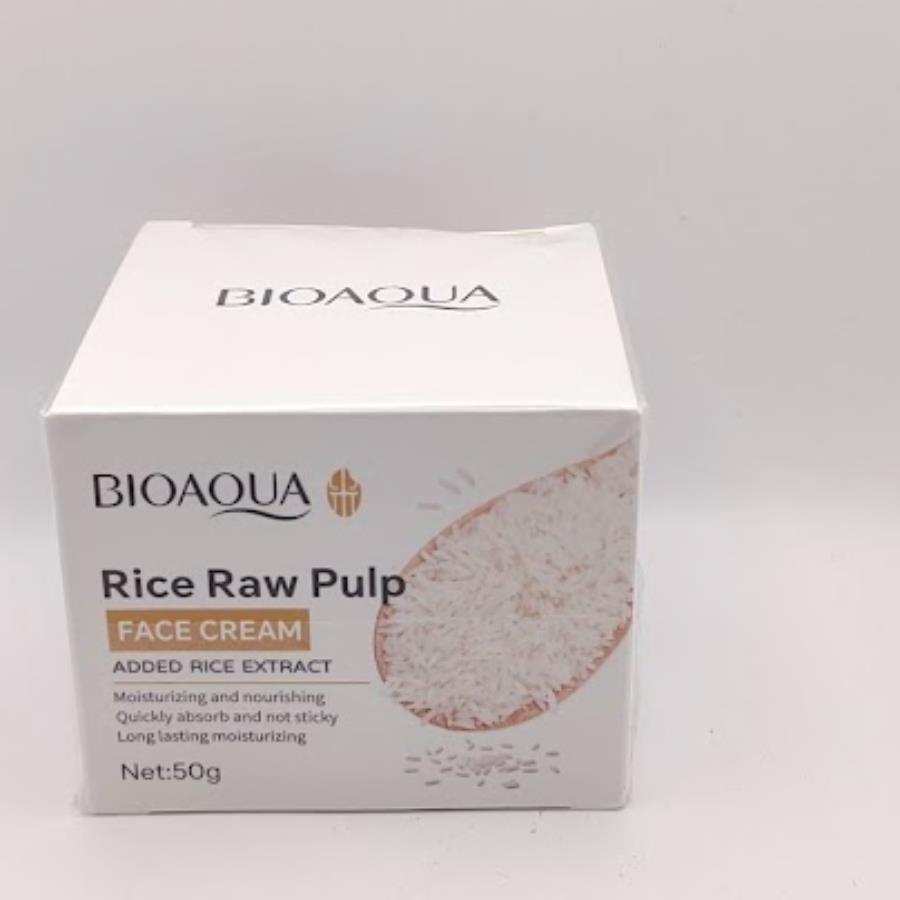 Bioaqua Crema Facial Hidratante con Extracto de Arroz 50g 🌾💧 — Nutrición y Luminosidad Duradera